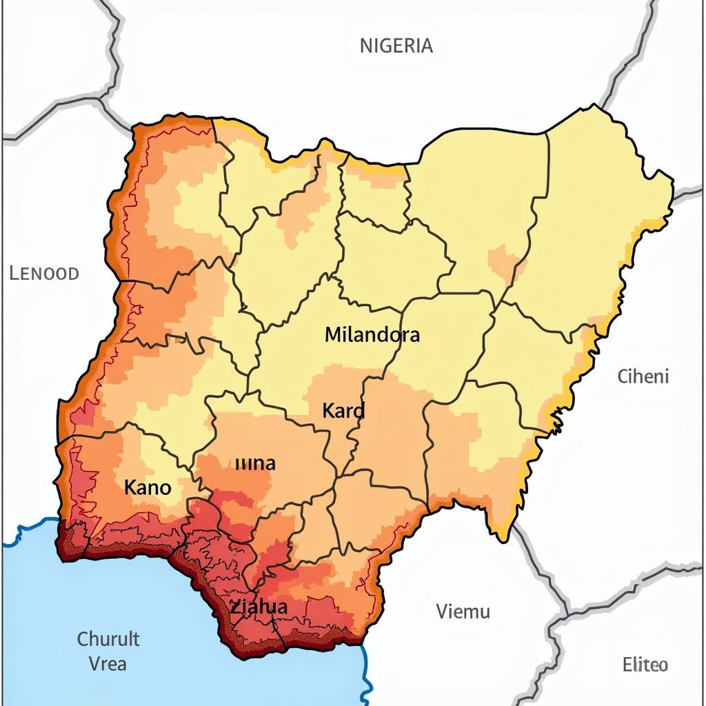 Nigeria Population Density Map