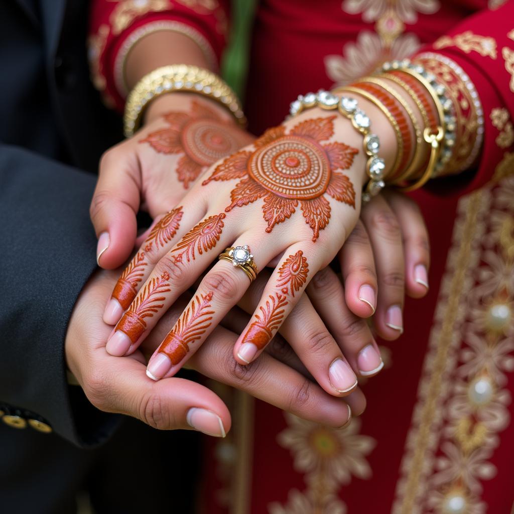 North African Couple During Henna Ceremony