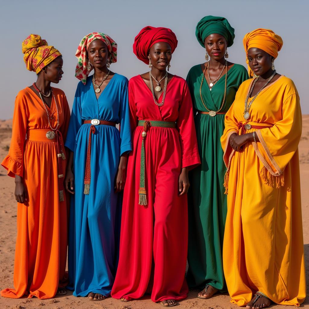 North African Flowing Robes and Headwraps