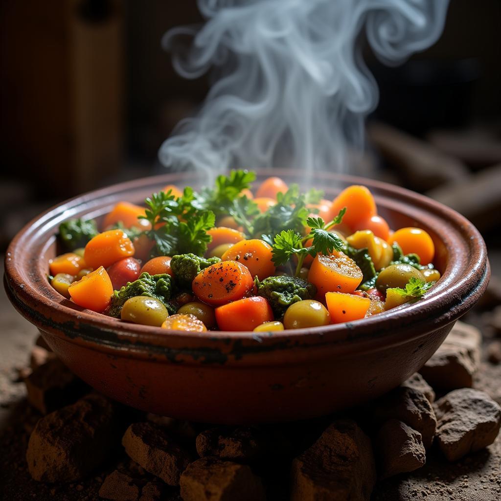 North African Tagine Cooking Process