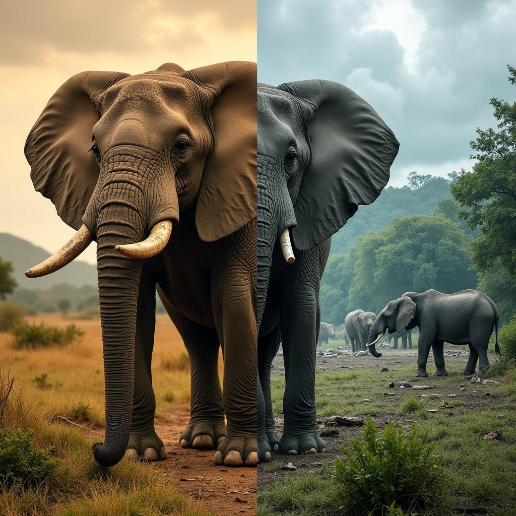 Impact of Poaching and Habitat Loss on Elephants