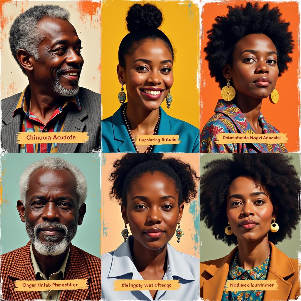 Portraits of Prominent African Fiction Authors