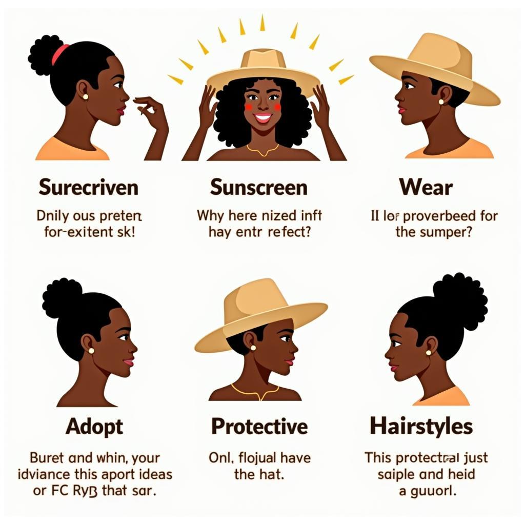 Protecting African Hair and Skin from Environmental Damage: Sunscreen, Hats, and Protective Hairstyles