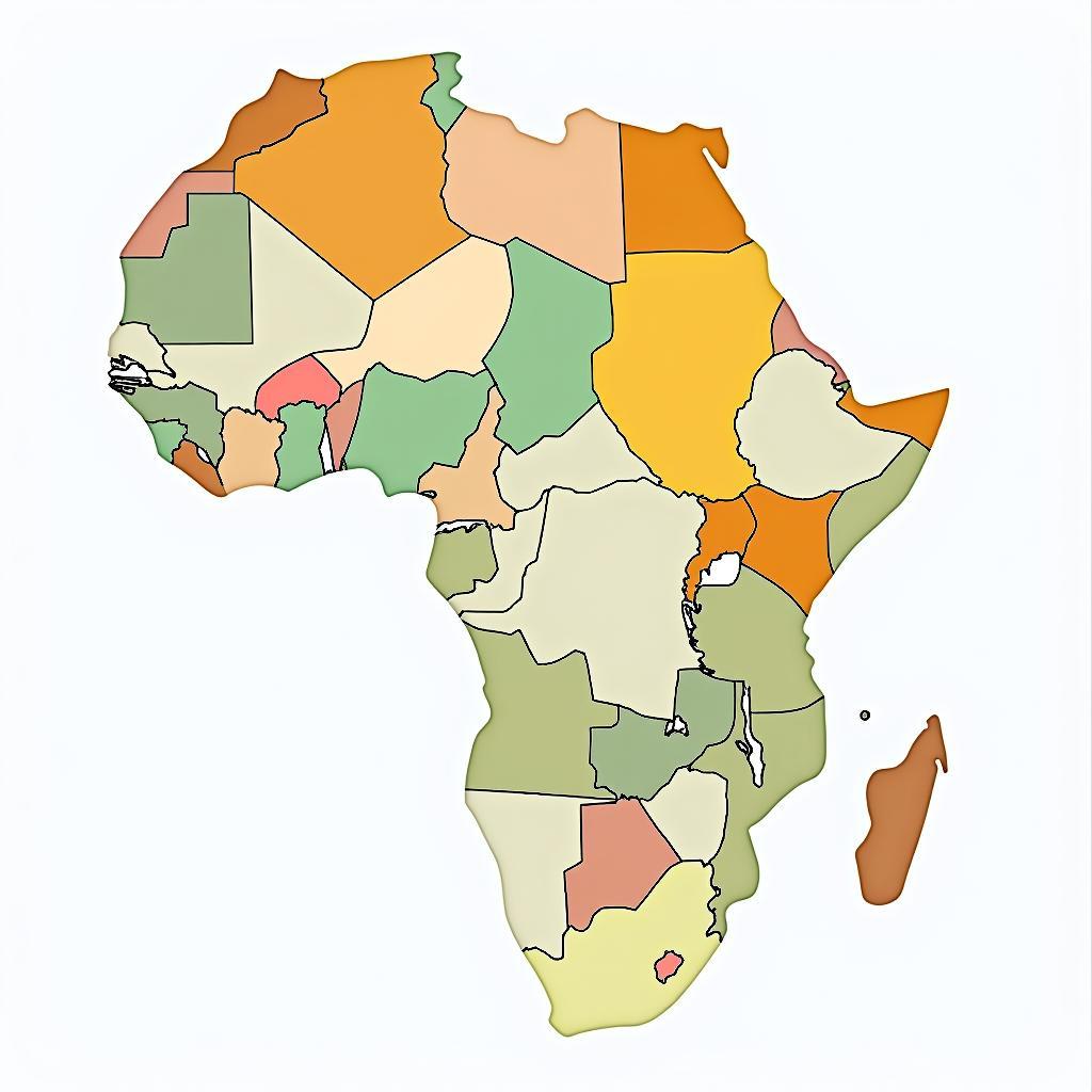 Map of Regional Currency Zones in Africa