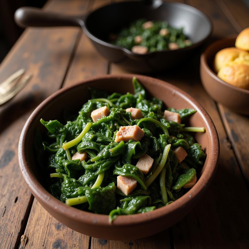 Salted Pork and Collard Greens in the 1800s