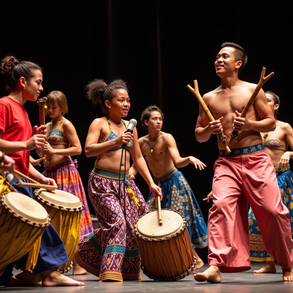 Siddi Musicians and Dancers Performing in Traditional Attire