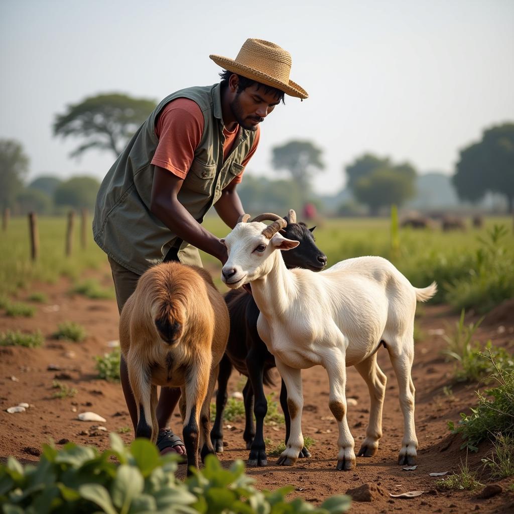 Small-Scale African Goat Farming in India