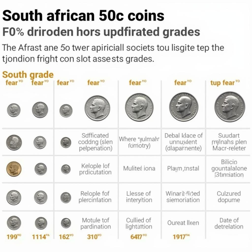 South African 50c Coin Grading Chart