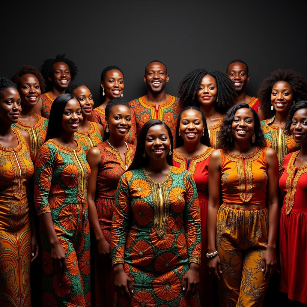 South African Gospel Choir in Traditional Dress