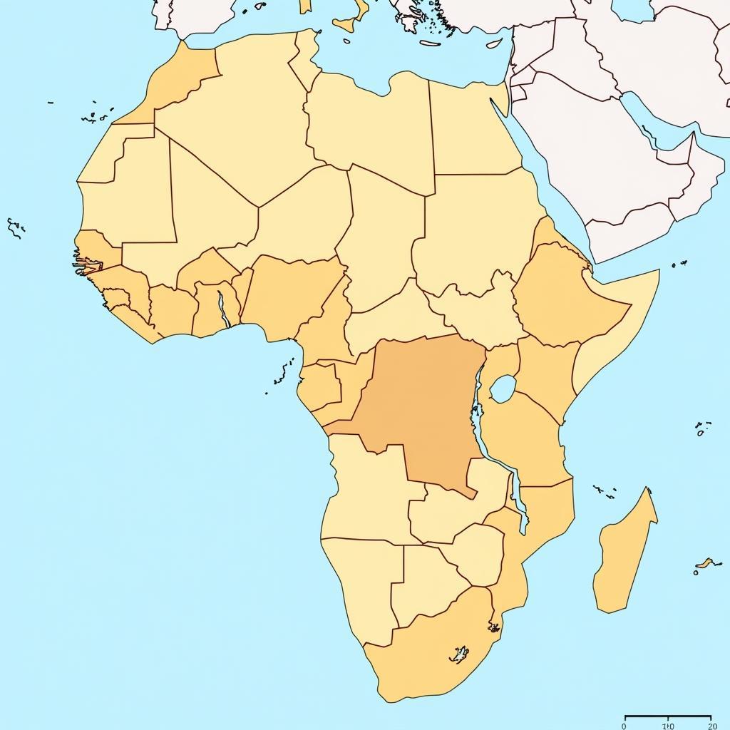 Map of South African Time Zone