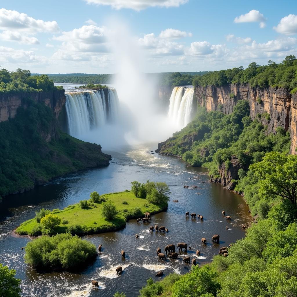 Southern Africa Landscape Victoria Falls Wildlife