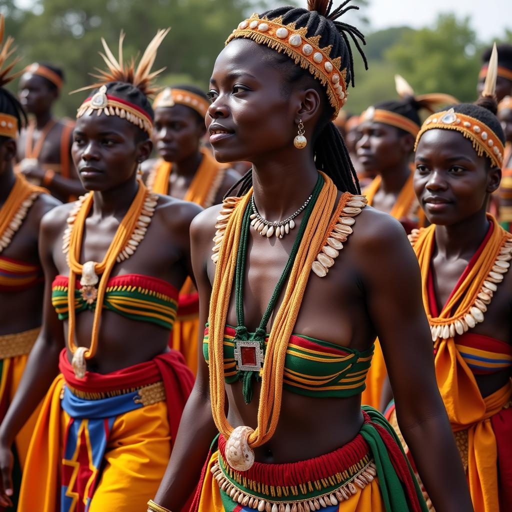 Southern African Dance Dress with Natural Materials