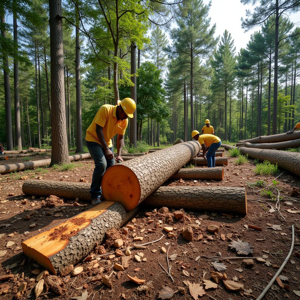 Sustainable African Teak Harvesting Practices