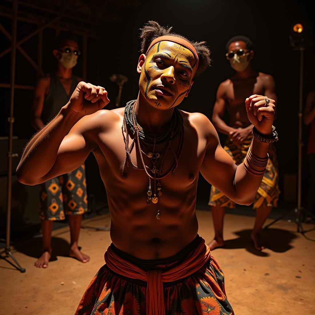 Traditional African Mask Dance GIF