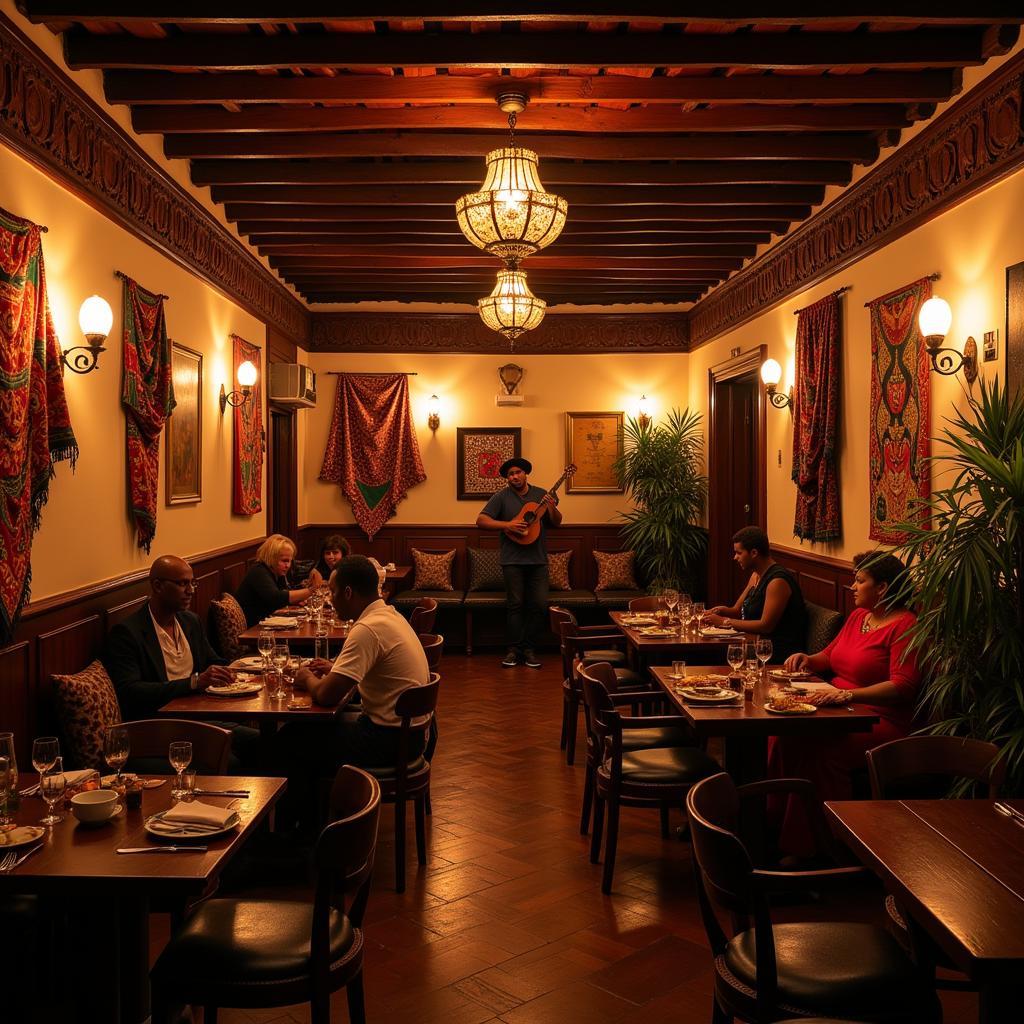 Traditional African Restaurant Interior