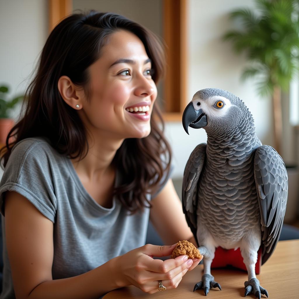 Training an African Gray Parrot to Speak Hindi