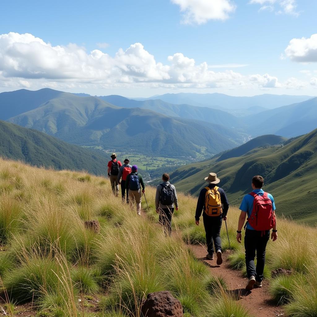 Trekking in the African Highlands