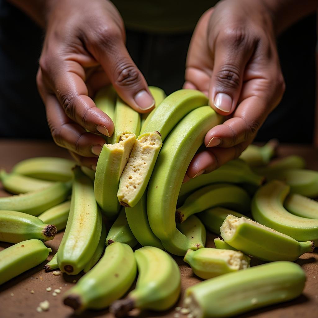 Ugandan Matoke Preparation: A Traditional Dish