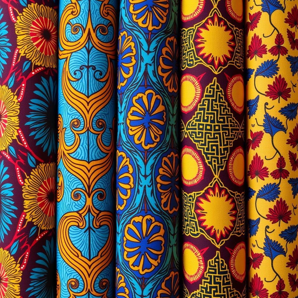 Variety of African Accra Print Patterns