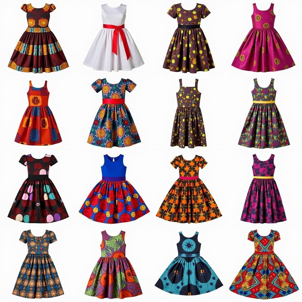 Vibrant African Print Dresses for Girls