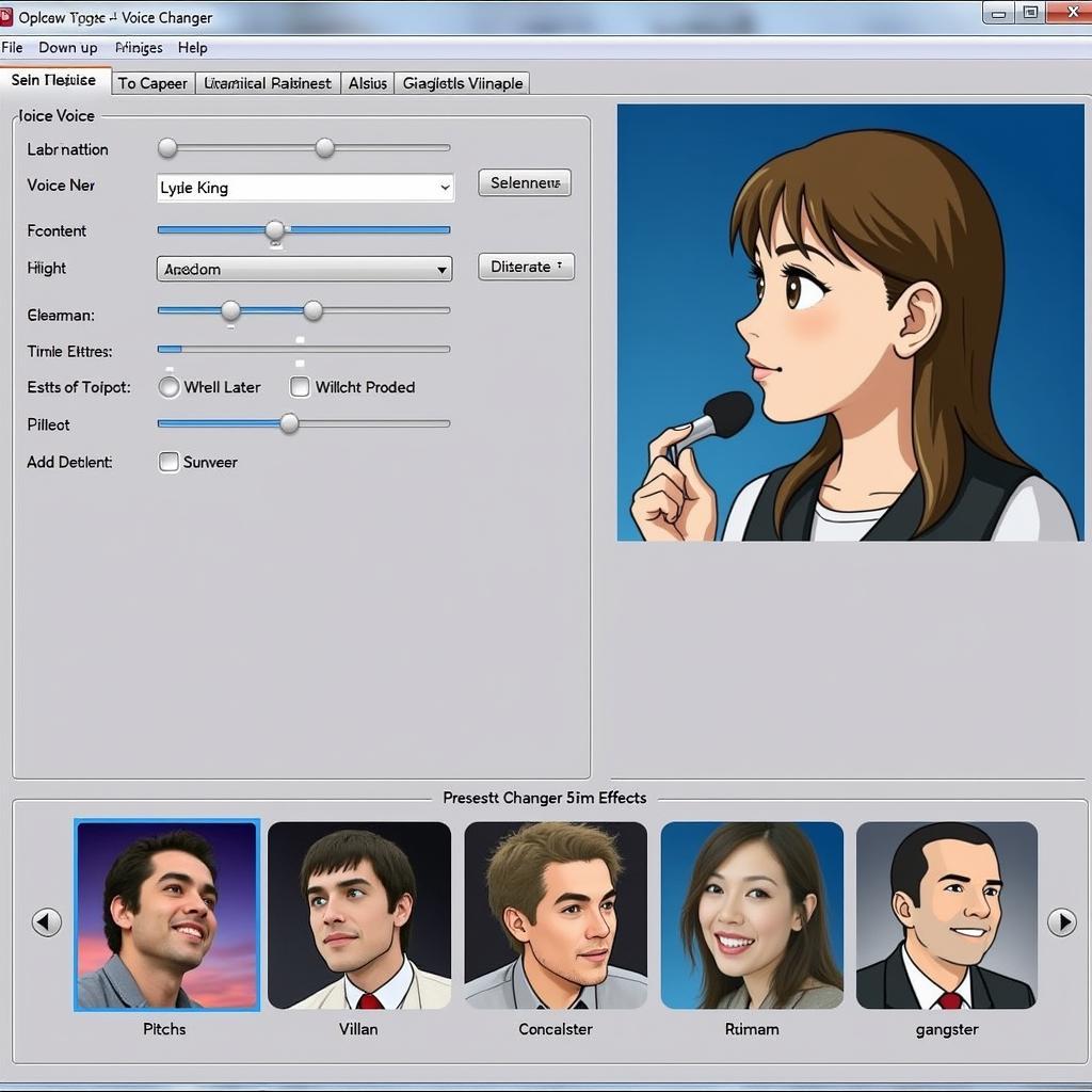Voice Changer Software Interface