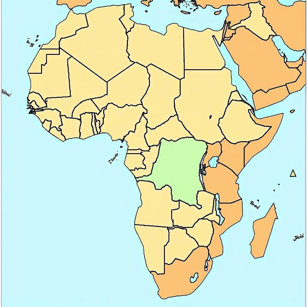 West Africa Map Showing Countries and Capitals