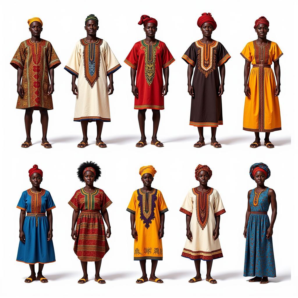 Various West African Boubou Styles