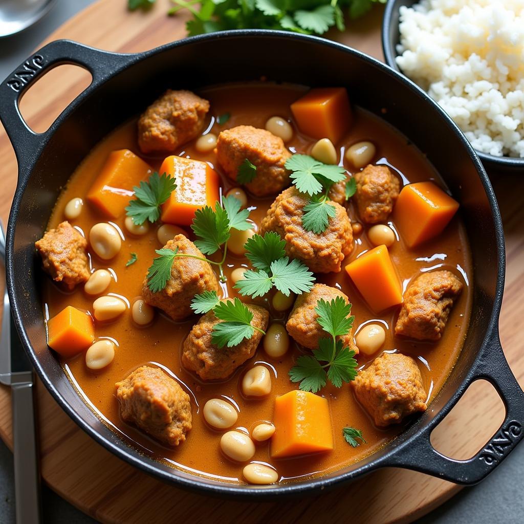 West African Peanut Stew with Chicken and Vegetables