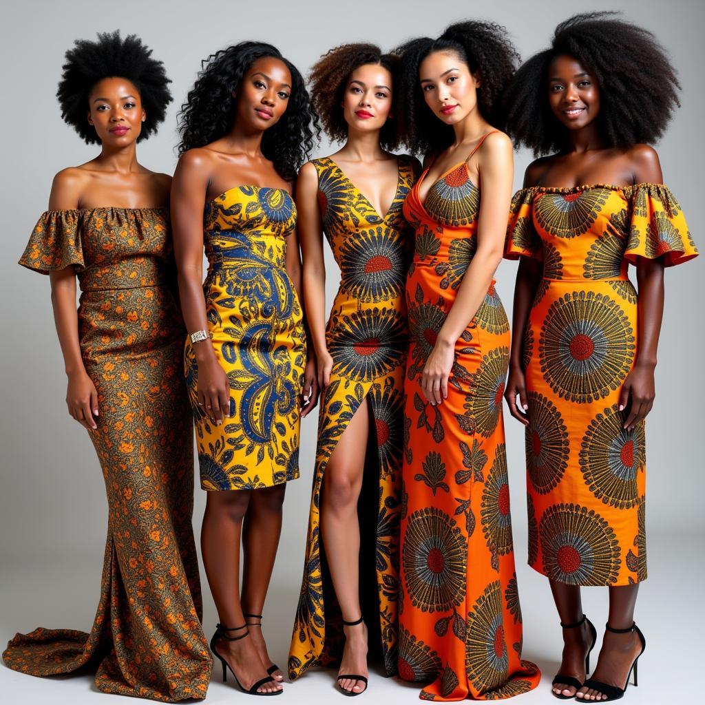 Women Wearing African Inspired Dresses