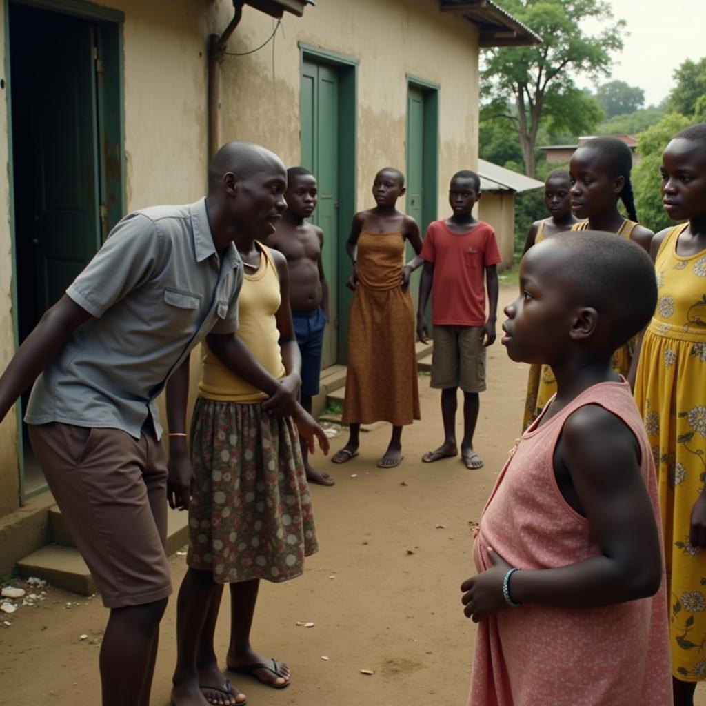 A African Doctor Village Scene