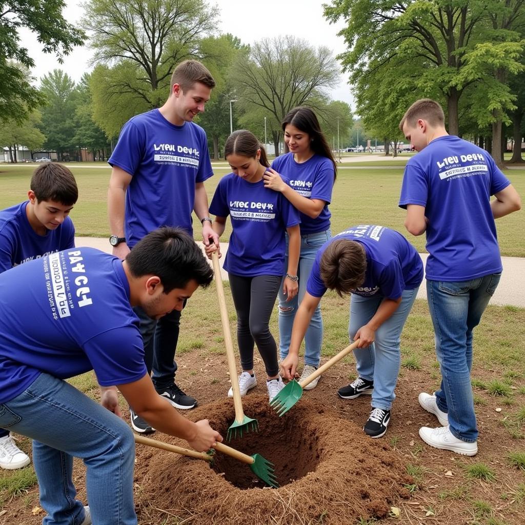 AACCCF members volunteering in the local community