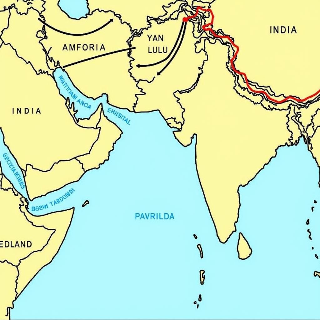 Ancient trade routes between Africa and India