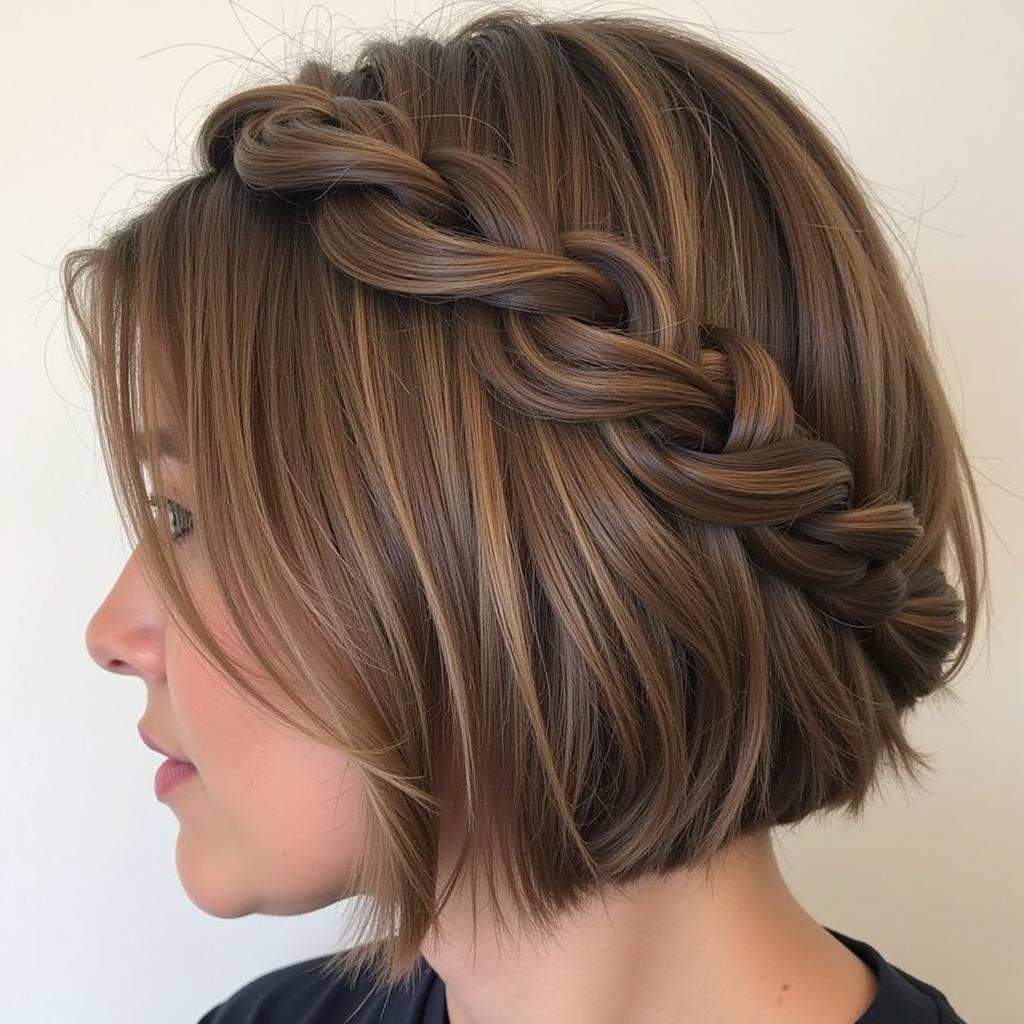 Close-up of Braided Bob Detail