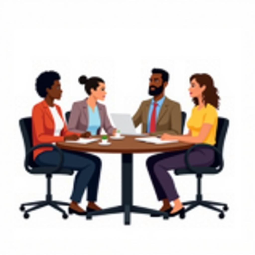 African American Business Meeting PNG Graphic