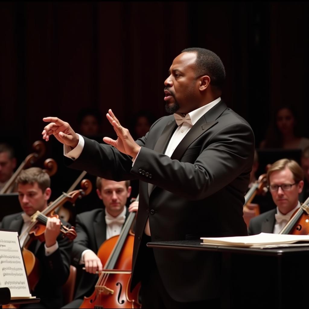 African American Composer Conducting an Orchestra