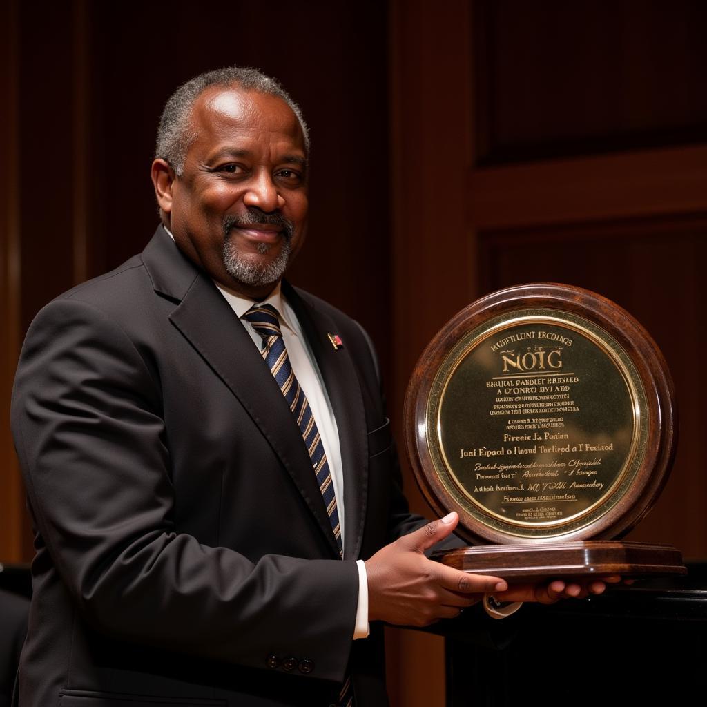 African American Composer Receiving an Award