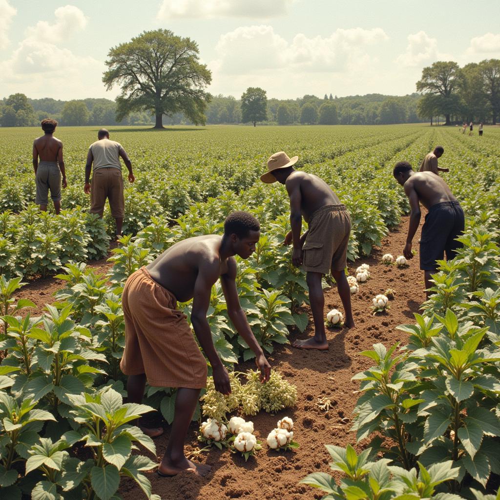 African American Cotton Pickers in the 1800s