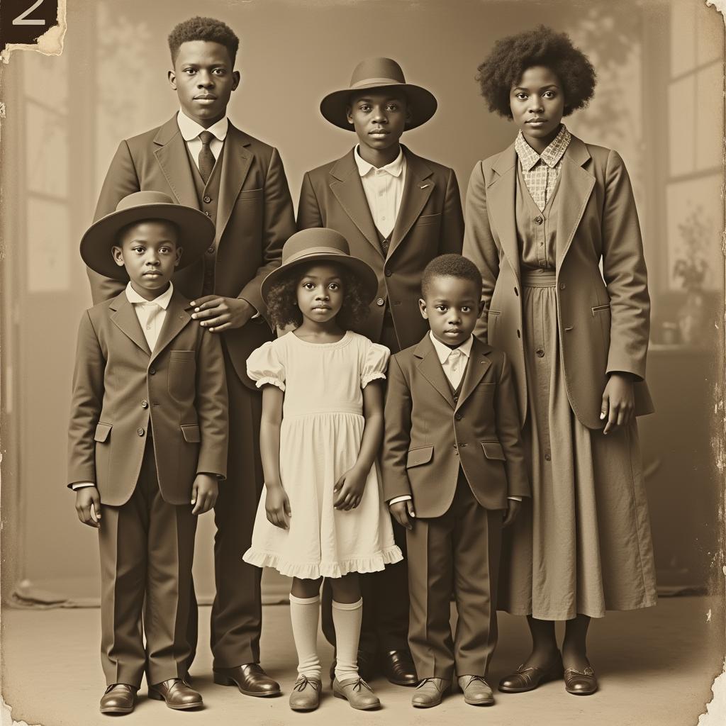 Historical Portrait of an African American Family