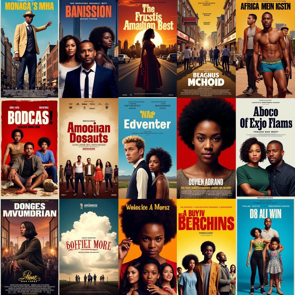 Collage of posters from notable African American films released in 2017