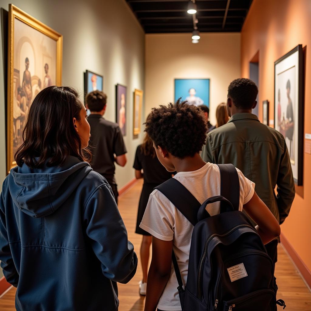 Students Visiting an African American History Museum