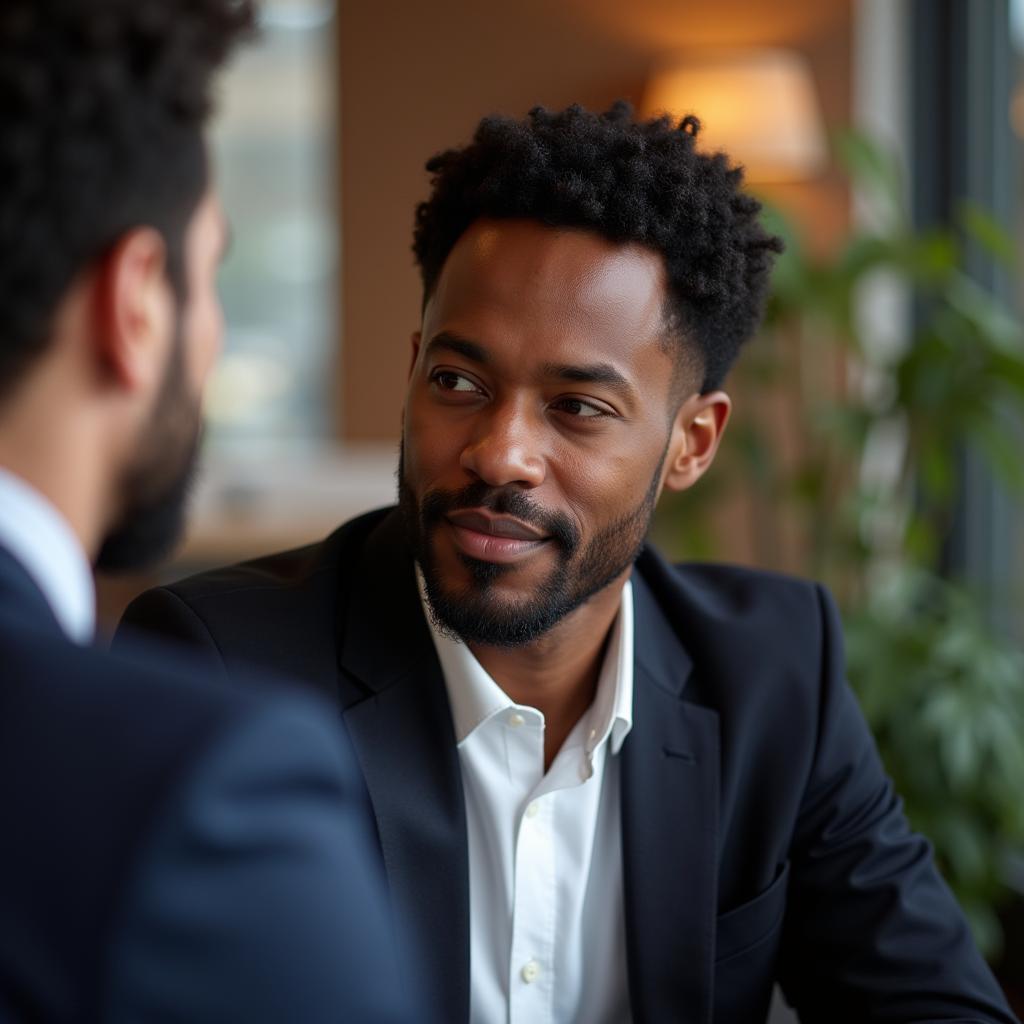 African American Lawyer Consulting with Client in Charlotte, NC