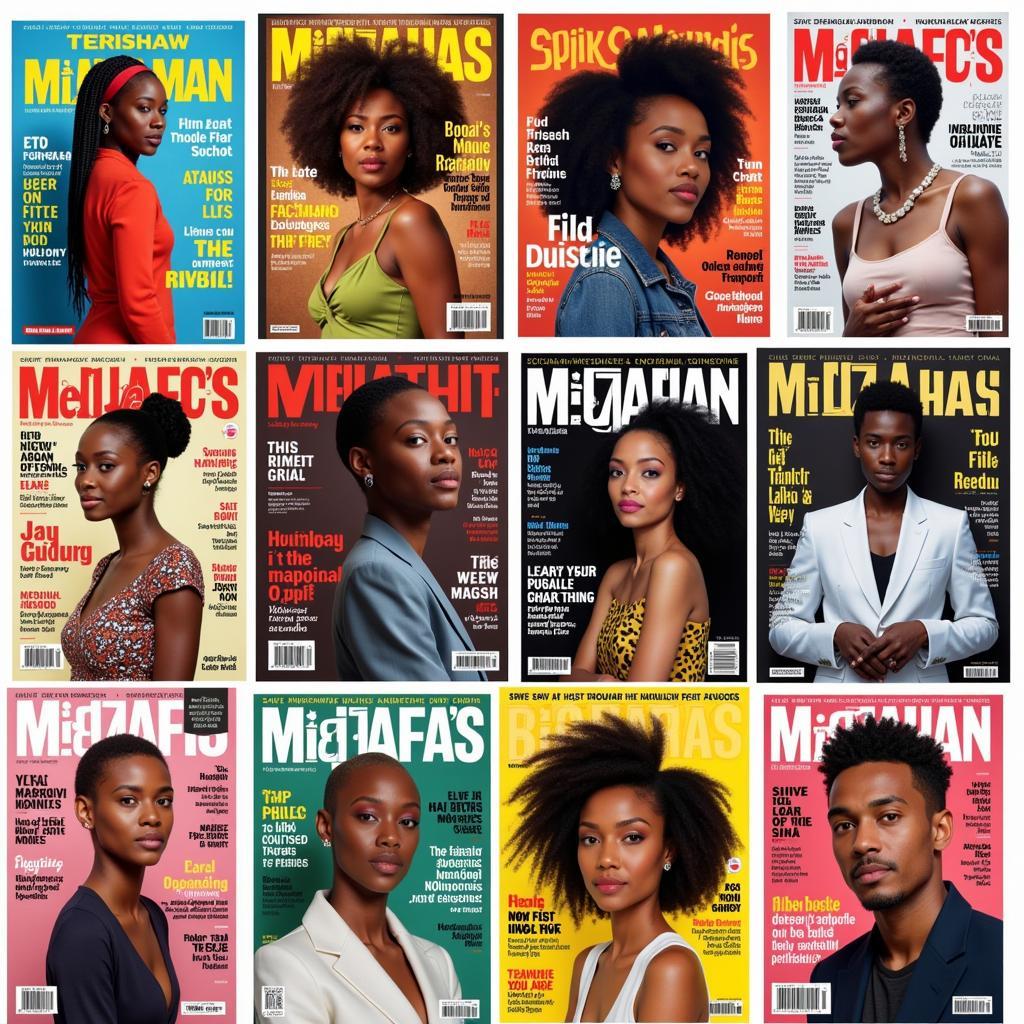 Diverse Covers of African American Online Magazines