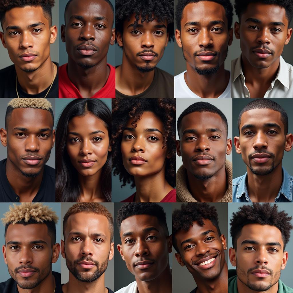 Diversity in African American Male Faces