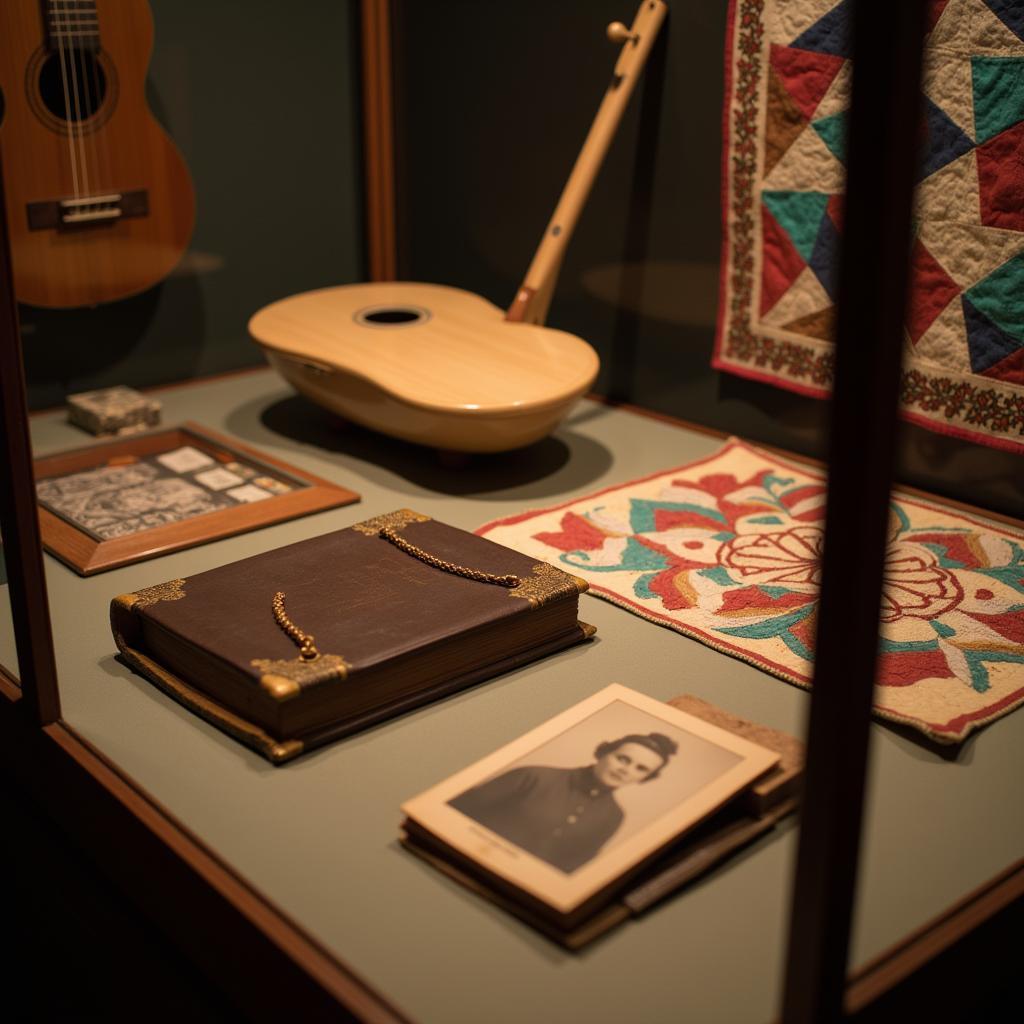 Display of artifacts in an African American museum archive