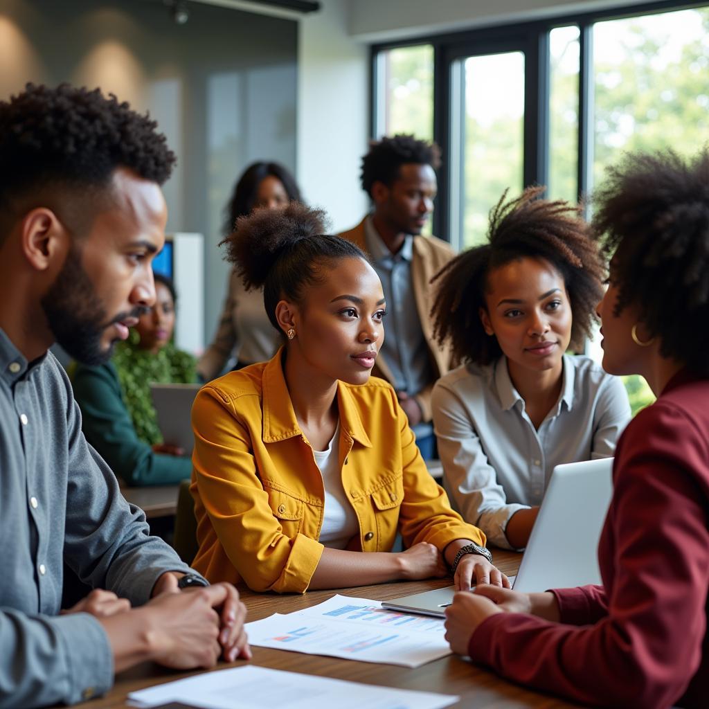 Diverse African American Professionals in the Workplace