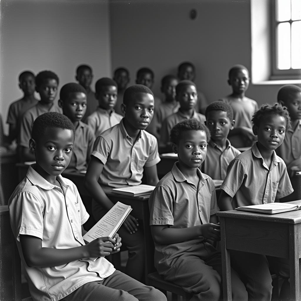 African American school children in the early 20th century