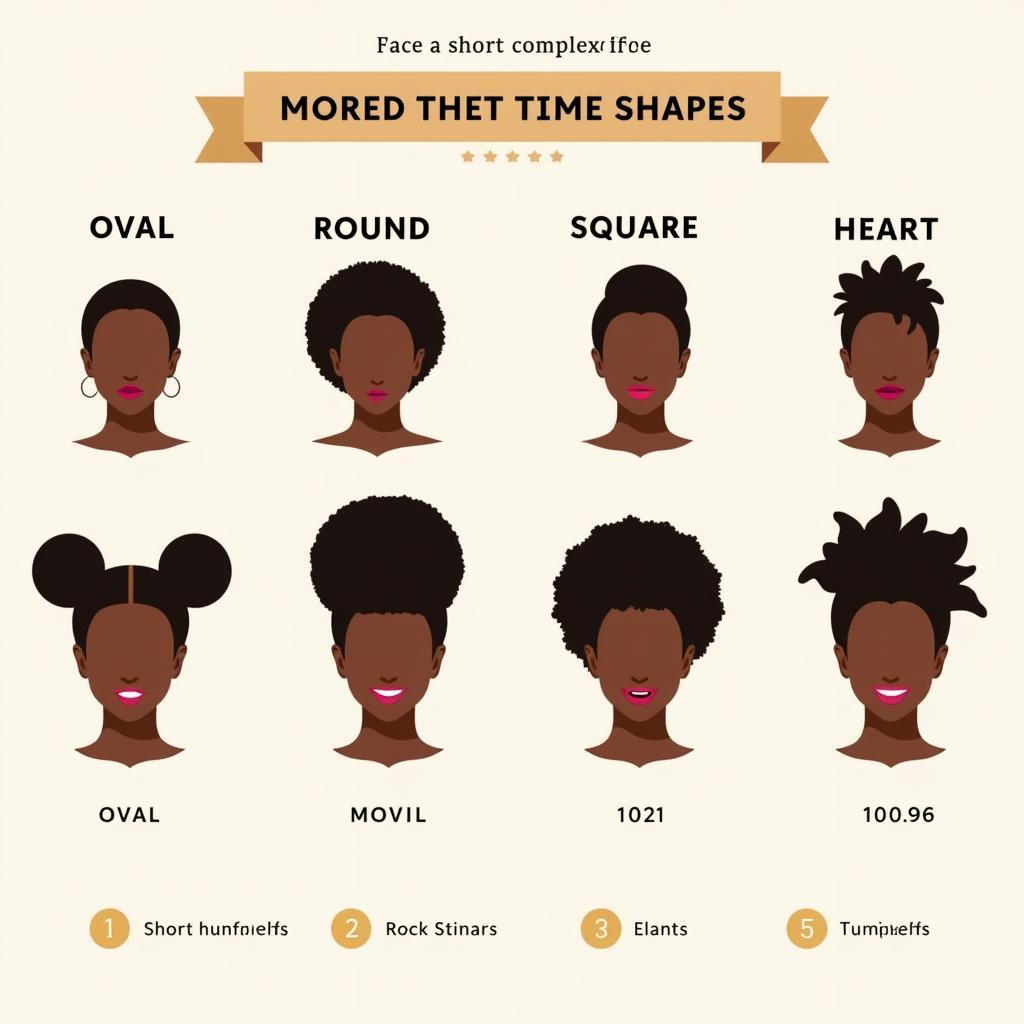 African American Short Hairstyles for Different Face Shapes