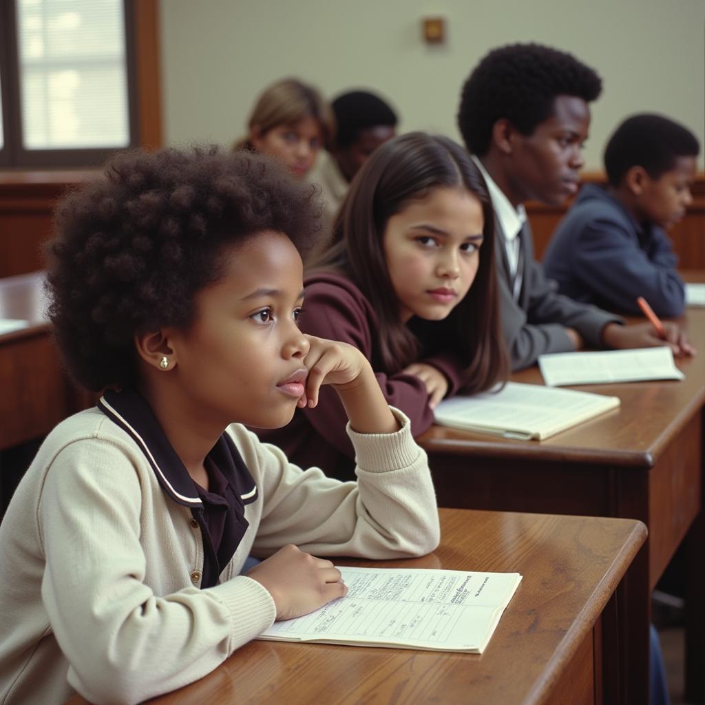 African American Students in a 1970s Classroom