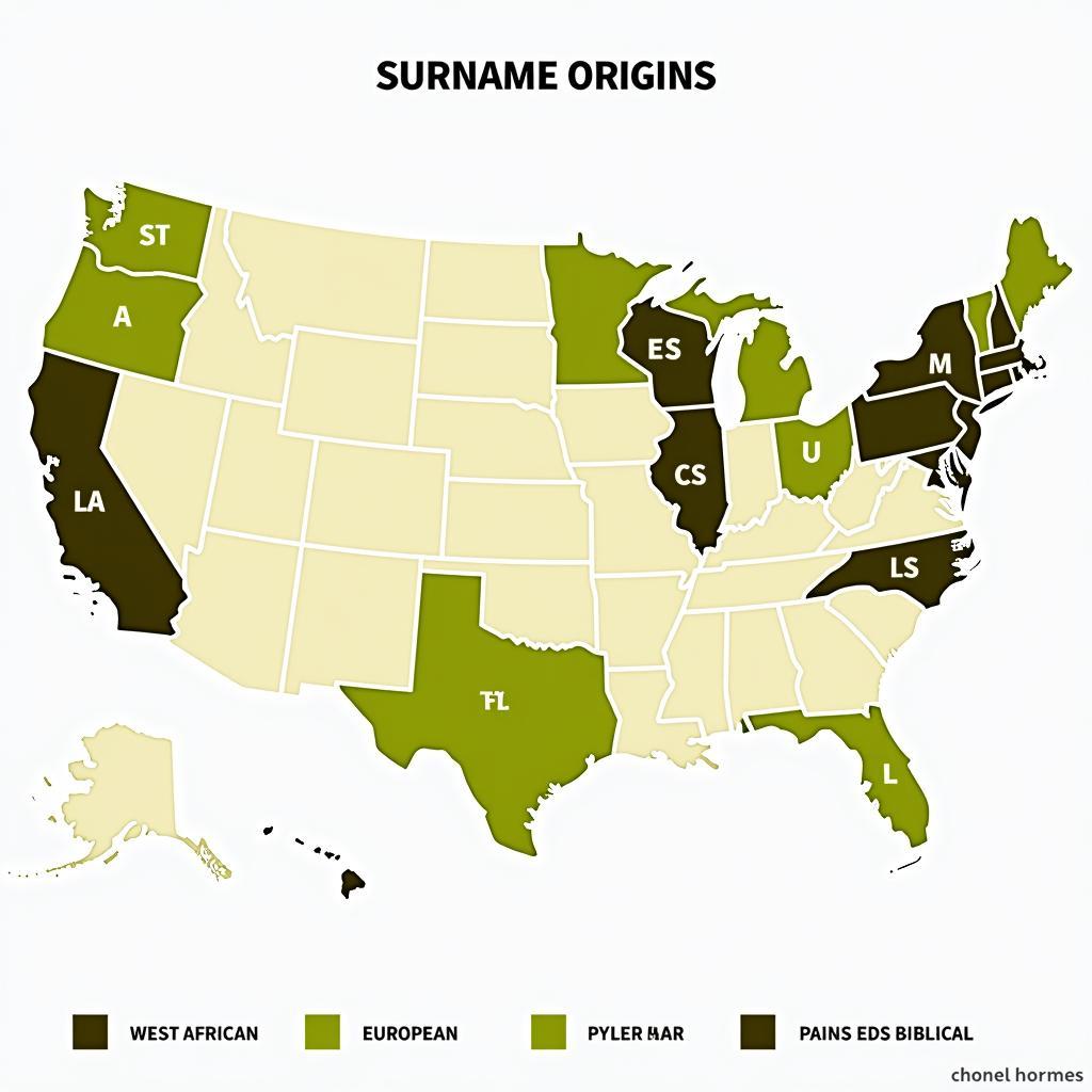 Mapping the Origins of African American Surnames