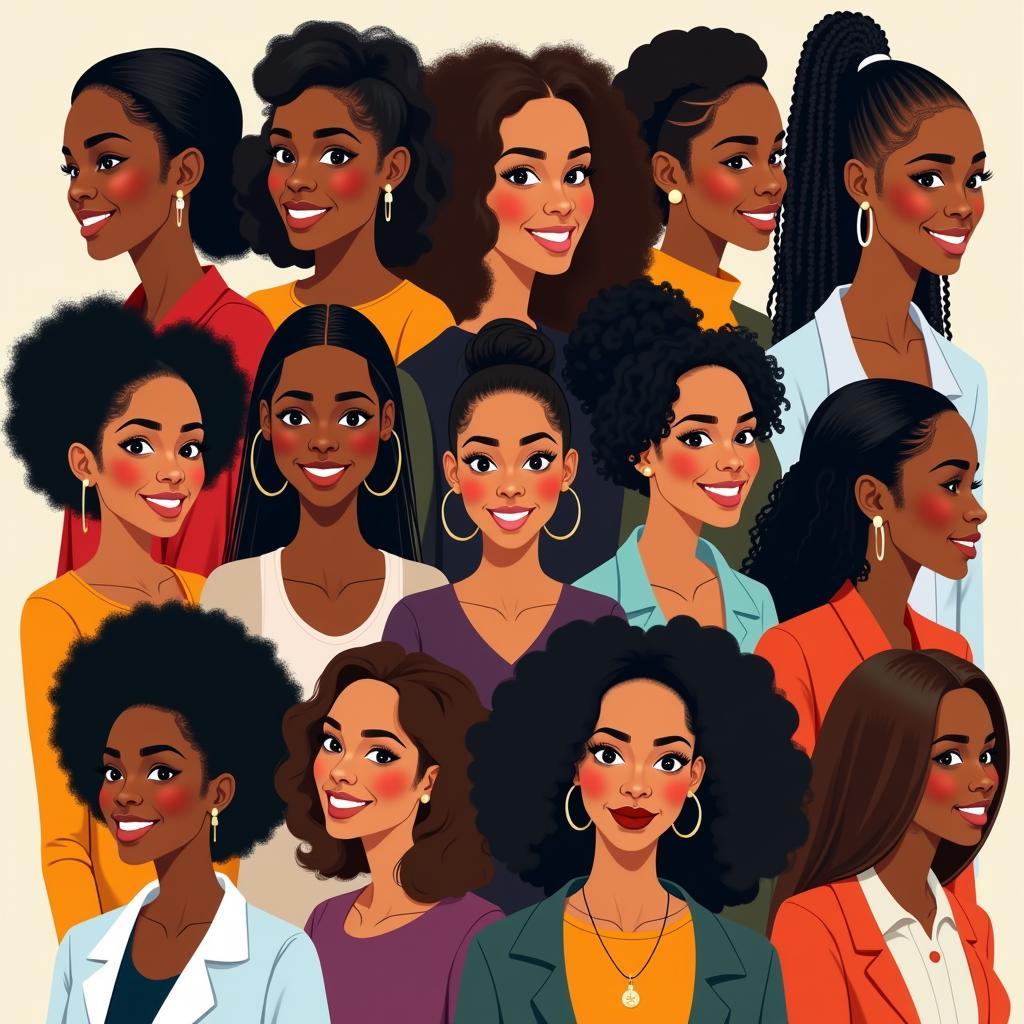 Diverse Representations of African American Women in Vector Graphics